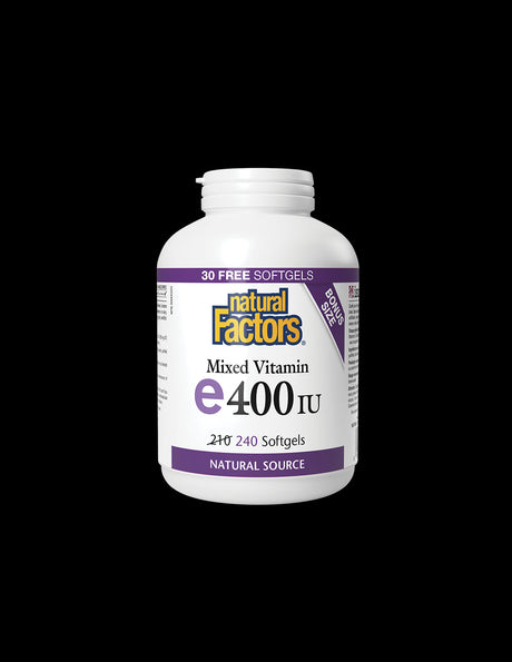 Vitamin E 400 IU · Natural Source 268 mg - 240 Gel capsules - Nutra Best Europe