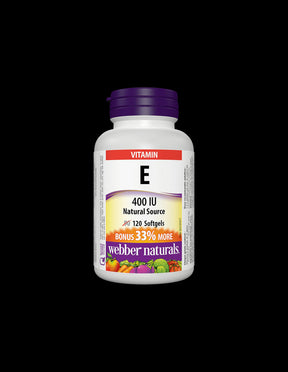 Vitamin E 400 IU - Vitamin E (d-alpha tocopheryl acetate) 400 IU, 120 softgel capsules - Nutra Best Europe