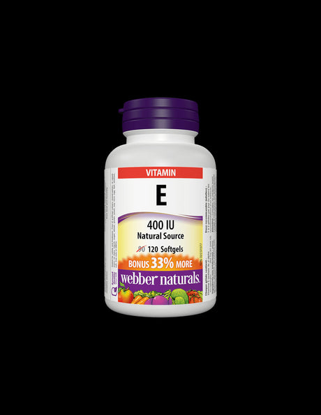 Vitamin E 400 IU - Vitamin E (d-alpha tocopheryl acetate) 400 IU, 120 softgel capsules - Nutra Best Europe