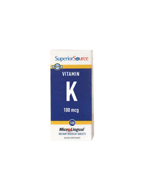 Vitamin K1 - Bones and Cardiovascular System, 100 µg x 100 Sublingual Tablets Superior Source - Nutra Best Europe