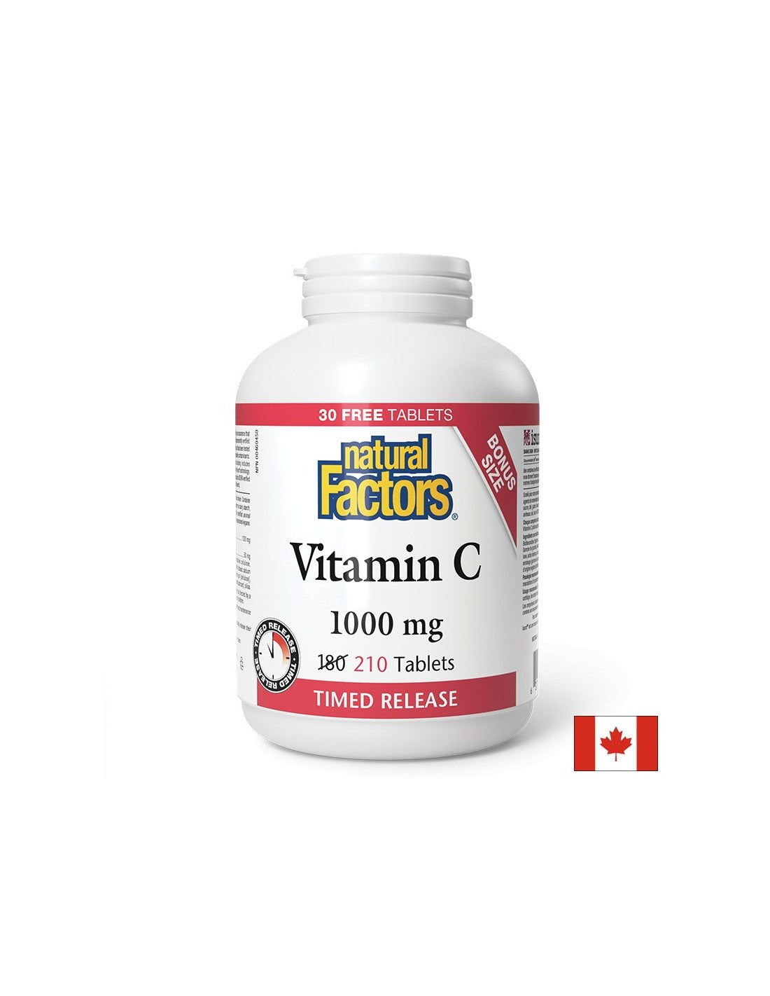 Vitamin C 1000 mg and Bioflavones - Immunity, 210 tablets (extended release) Natural Factors - Nutra Best Europe