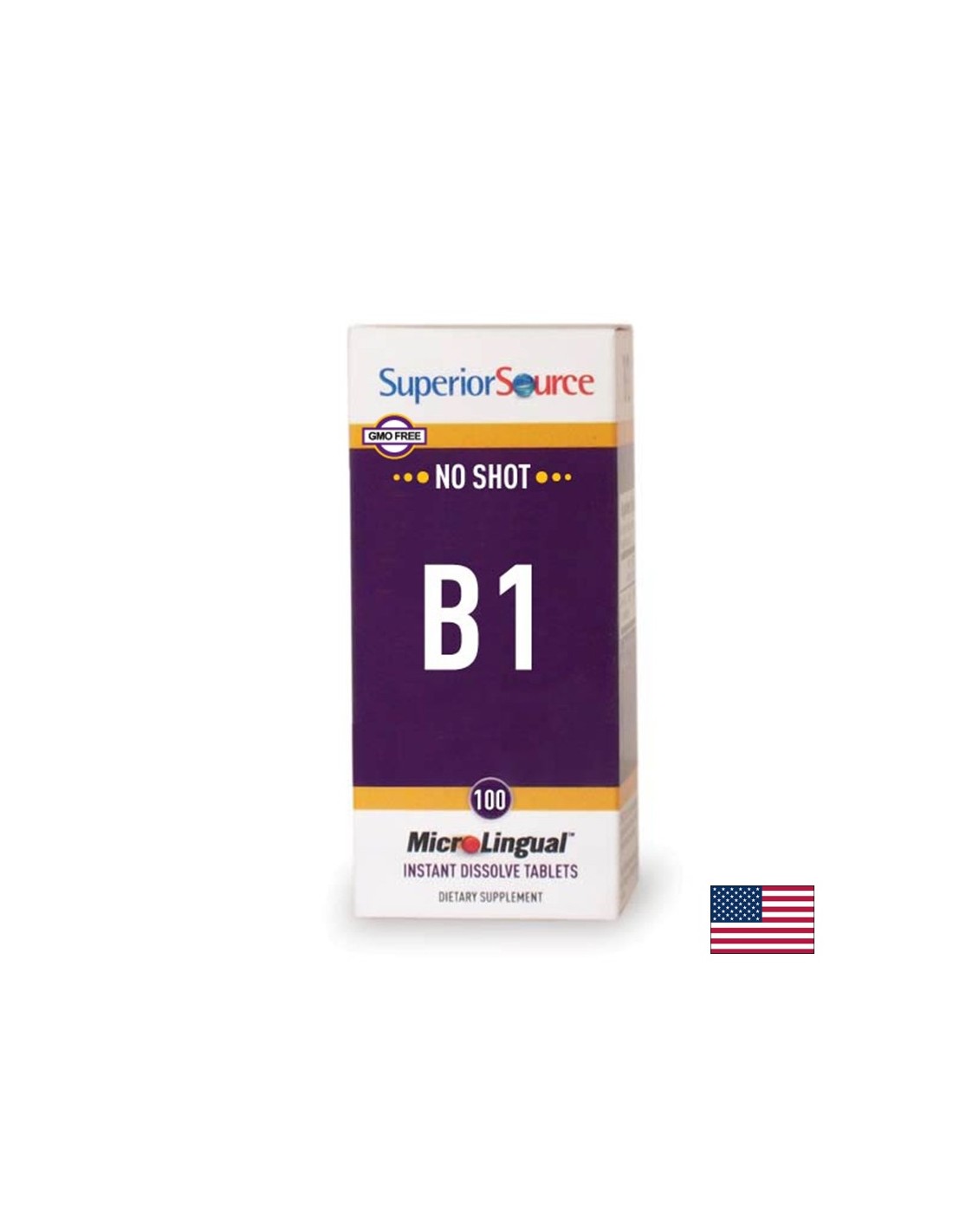 Vitamin B1 (Thiamine Monitrate) - Nervous System & Cardiovascular Health, 100mg x 100 Sublingual Tablets Superior Source - Nutra Best Europe