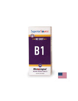 Vitamin B1 (Thiamine Monitrate) - Nervous System & Cardiovascular Health, 100mg x 100 Sublingual Tablets Superior Source - Nutra Best Europe