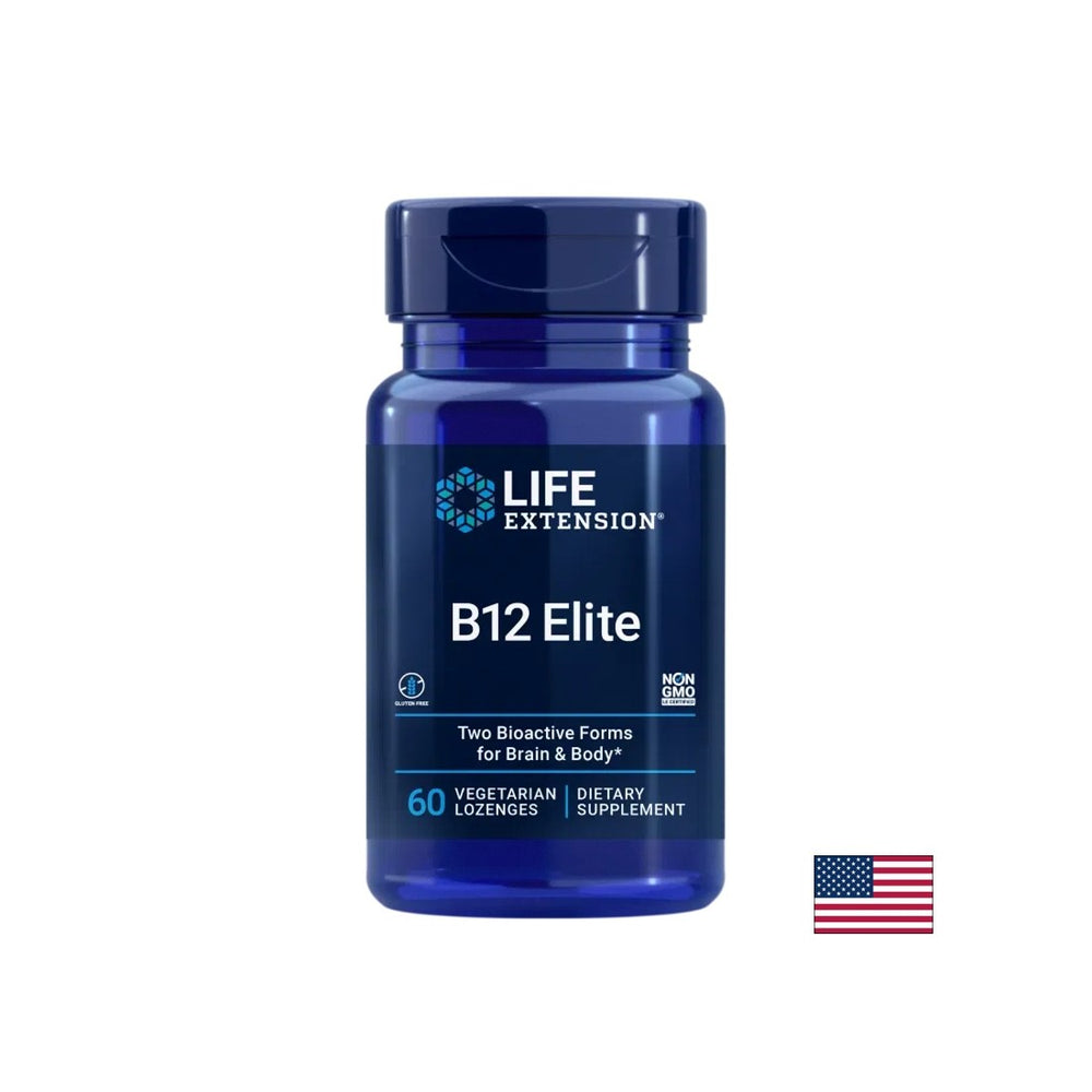 Vitamin B12, 1000 µg (5'-deoxyadenosylcobalamin, methylcobalamin), 60 lozenges - Nutra Best Europe