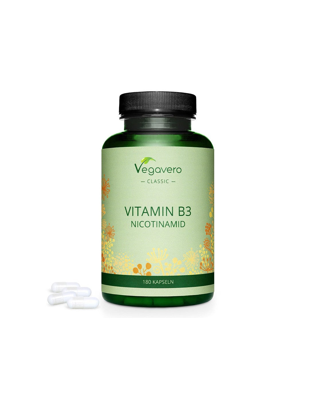 Vitamin B3 (Nicotinamide) - Vitamin B3 Nicotinamid, 180 capsules - Nutra Best Europe