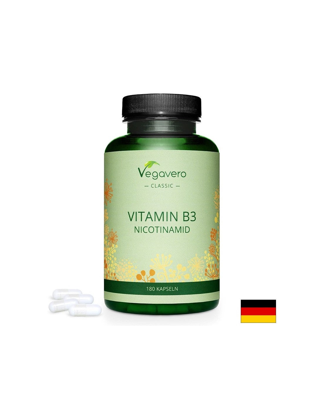 Vitamin B3 (Nicotinamide) - Vitamin B3 Nicotinamid, 180 capsules - Nutra Best Europe