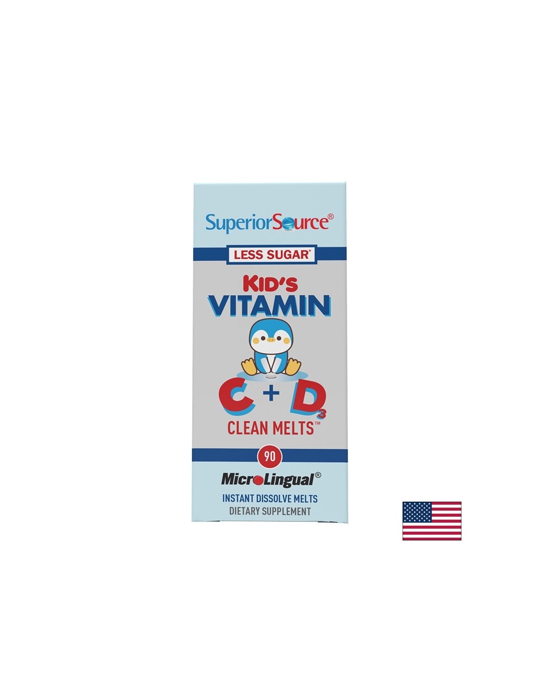 Vitamins C + D - formula for children Kids Vitamine C+D, 90 sublingual tablets - Nutra Best Europe