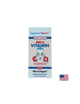 Vitamins C + D - formula for children Kids Vitamine C+D, 90 sublingual tablets - Nutra Best Europe