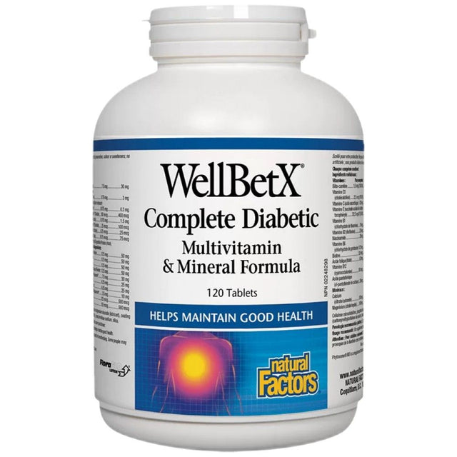 WellBetX® Complete Diabetic - 120 Tablets - Nutra Best Europe