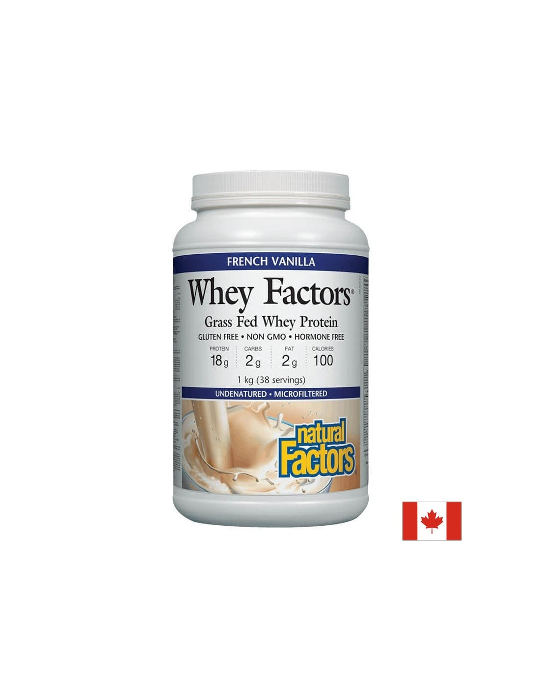 Whey Factors® Grass Fed Whey Protein | Vanilla - 1000 grams - Nutra Best Europe
