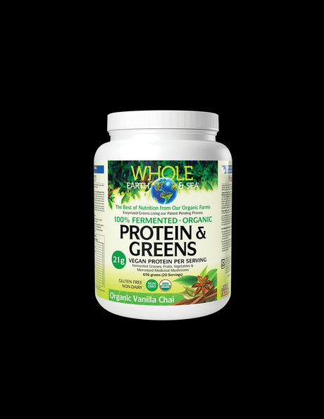 Organic Fermented Foods and Medicinal Mushrooms - Whole earth and sea® - Source of protein and antioxidants, 656 g, powder - Nutra Best Europe