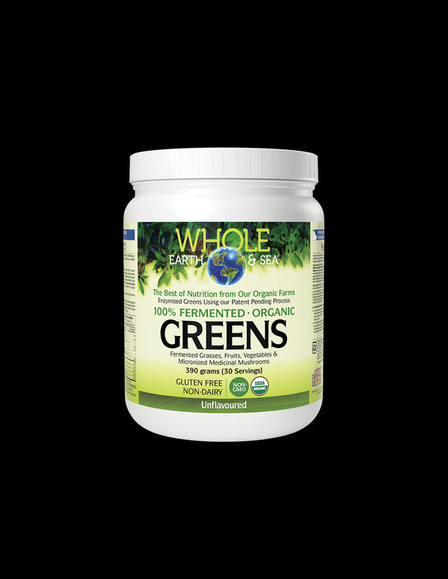 Whole Earth & Sea - 100% Fermented Organic Plant Foods, Unflavored x 390g Powder Natural Factors - Nutra Best Europe