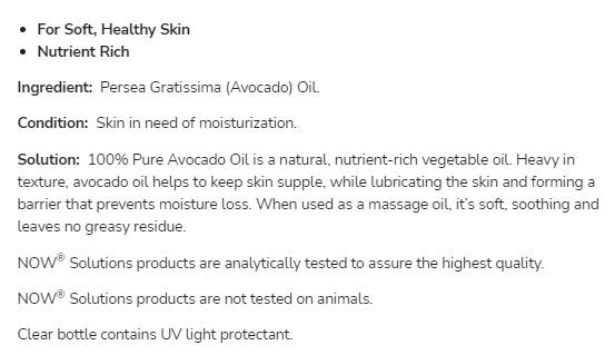 Avocado Oil | 100% Pure Moisturizing Oil - 473 ml - Nutra Best Europe