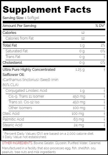 Pure CLA 1250 - 90 Gel capsules - Nutra Best Europe