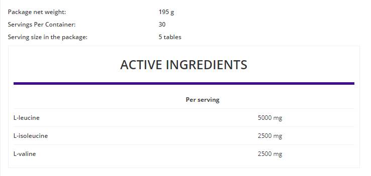 BCAA 2:1:1 1000 150 Tablets - Nutra Best Europe