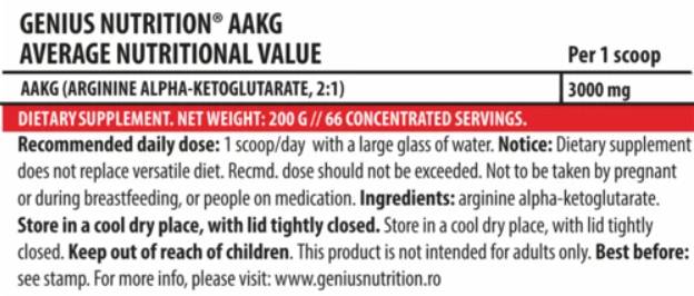 AAKG Powder - 200 grams - Nutra Best Europe