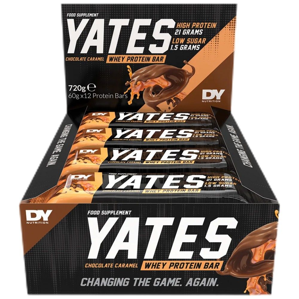 Yates Whey Protein Bar | No Sugar - 12 x 60 grams - Nutra Best Europe