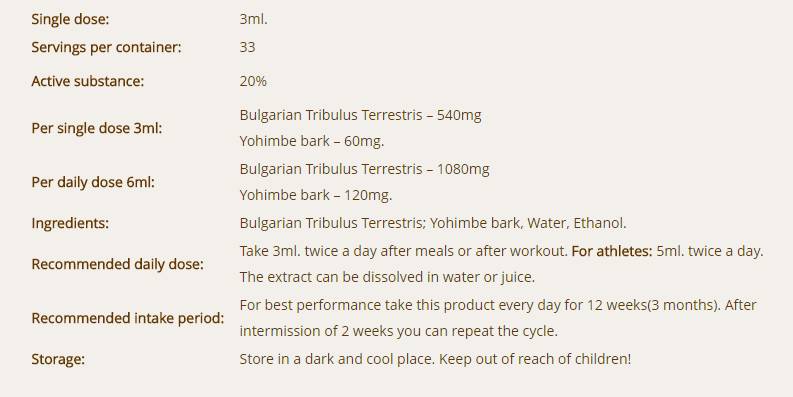 Testo Power 100 ml - Nutra Best Europe