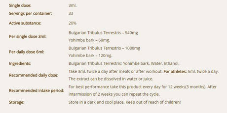 Testo Power 100 ml - Nutra Best Europe