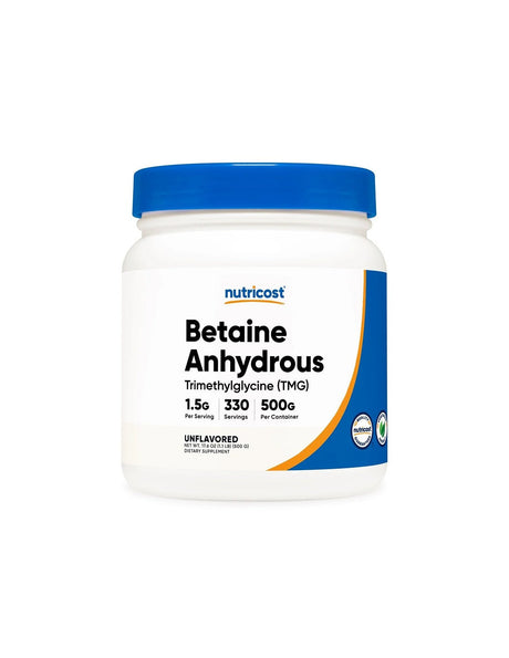 For normal homocysteine levels - Betaine anhydrous (trimethylglycine) TMG, 500 g, powder - Nutra Best Europe