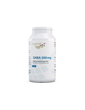 For relaxation of the nervous system - GABA (gamma-aminobutyric acid), 500 mg x 120 capsules - Nutra Best Europe