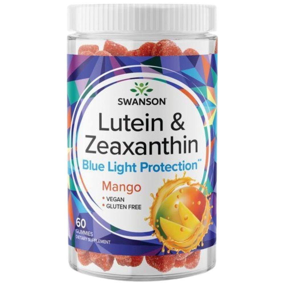 Lutein & Zeaxanthin Gummies | Mango - 60 Chewable Tablets - Nutra Best Europe