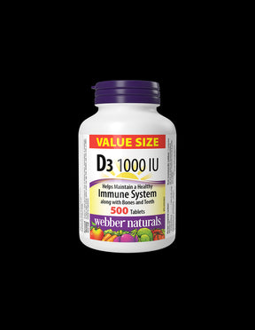 Healthy bones and strong immunity - Vitamin D3 1000 IU, 500 tablets - Nutra Best Europe