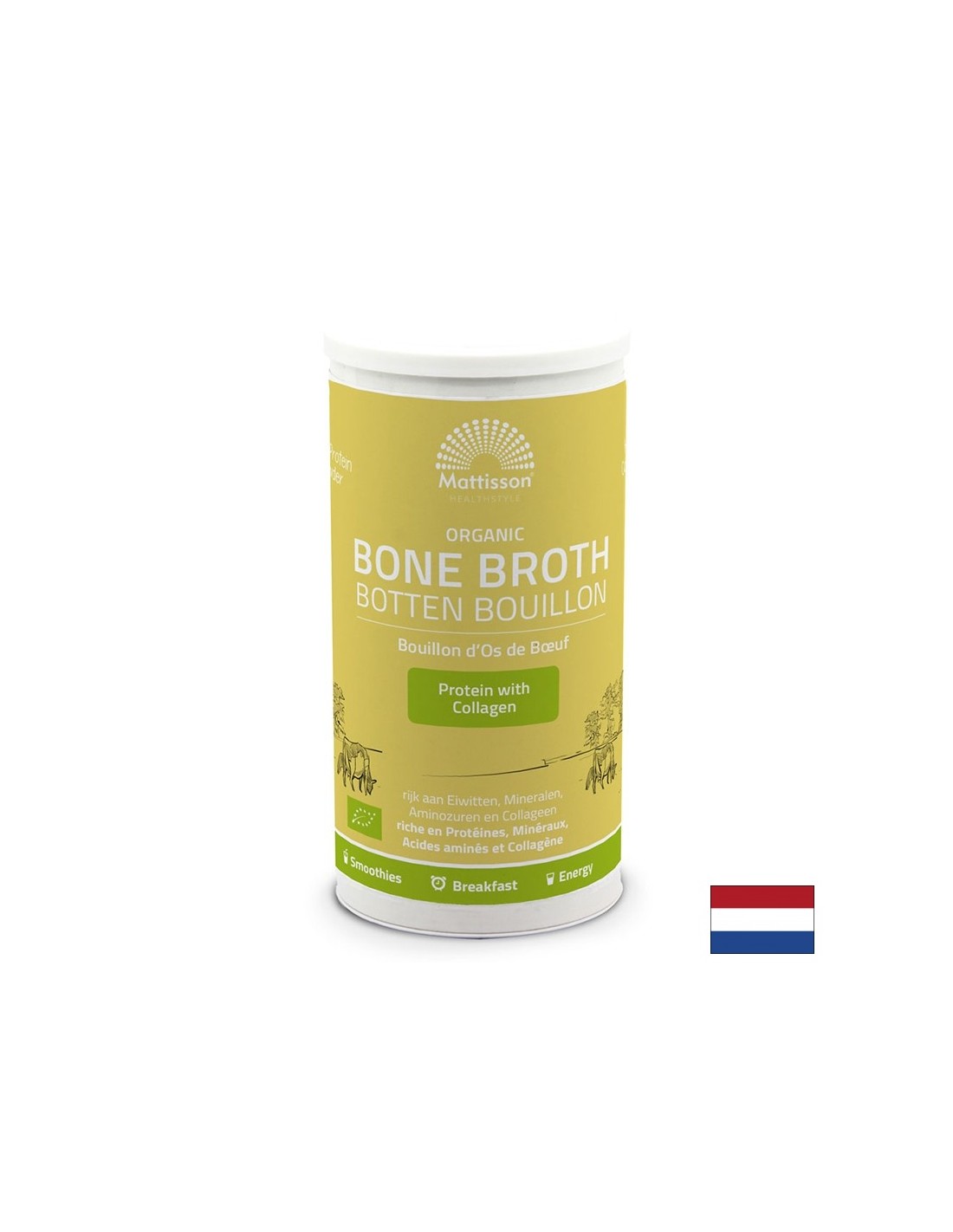 Healthy joints and beautiful skin - Beef Bone Broth BIO, 180 g, powder - Nutra Best Europe