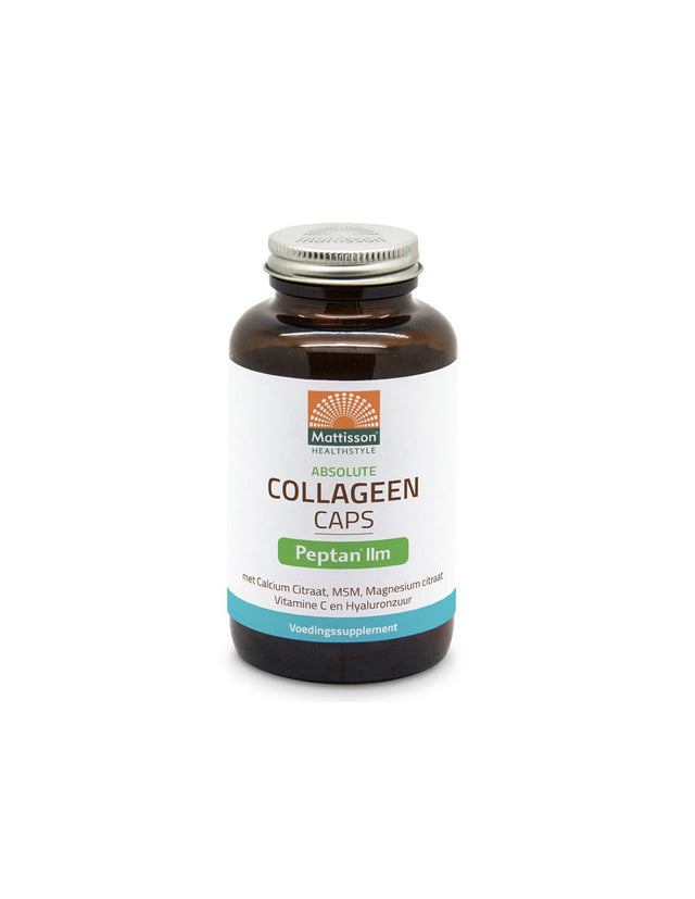 Healthy joints and beautiful hair and skin - Collagen Bovine (type 2) with calcium, magnesium, vitamin C and hyaluronic acid, 180 capsules Mattisson Healthstyle - Nutra Best Europe