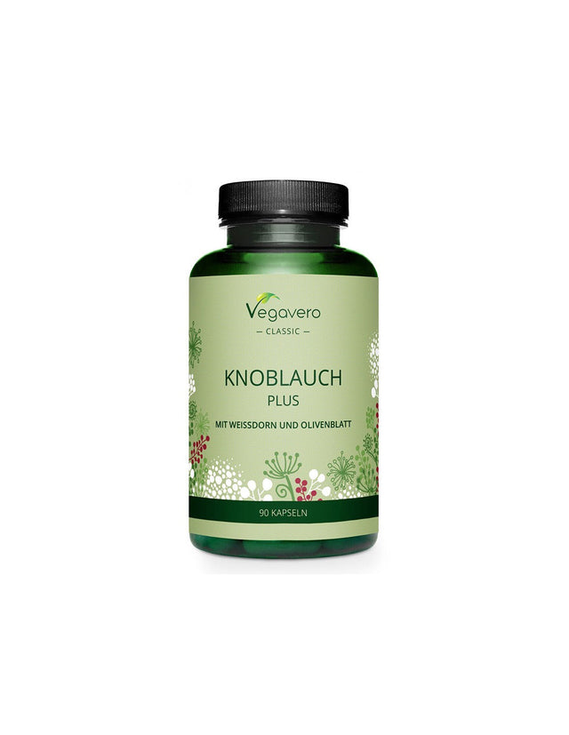 Healthy heart - Black garlic + hawthorn and olive leaves, 90 capsules 5.5x8h - Nutra Best Europe