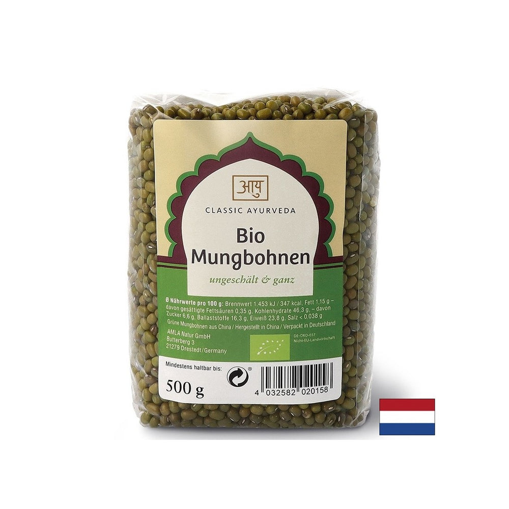 Green mung beans (unbleached), Bio, 500 g - Nutra Best Europe