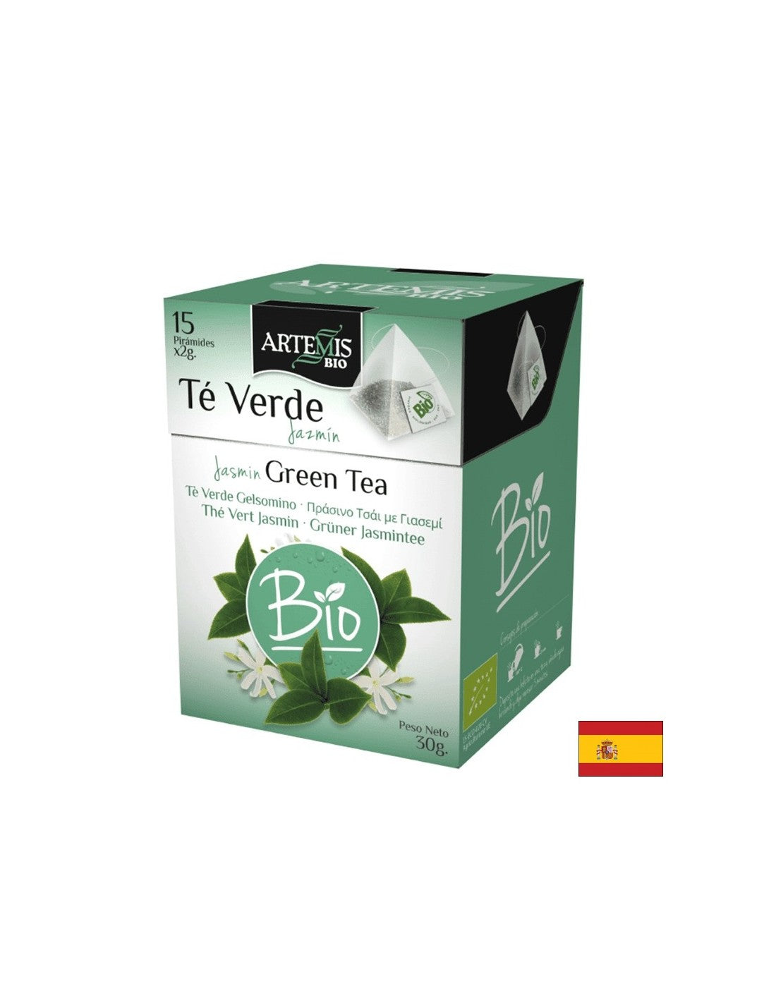 Green tea with jasmine Bio, 15 filter bags - Nutra Best Europe
