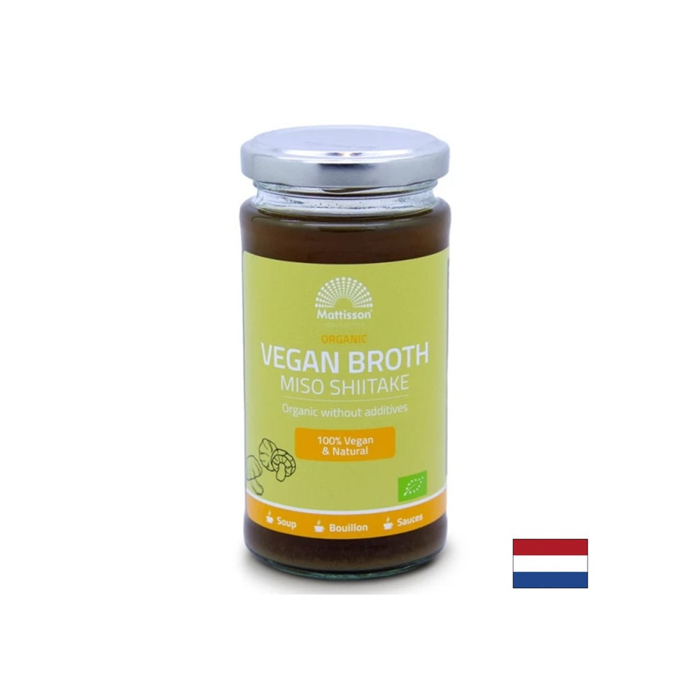 Probiotic vegetable broth with Miso and Shiitake mushrooms BIO - (+ herbs and spices), 240 ml - Nutra Best Europe