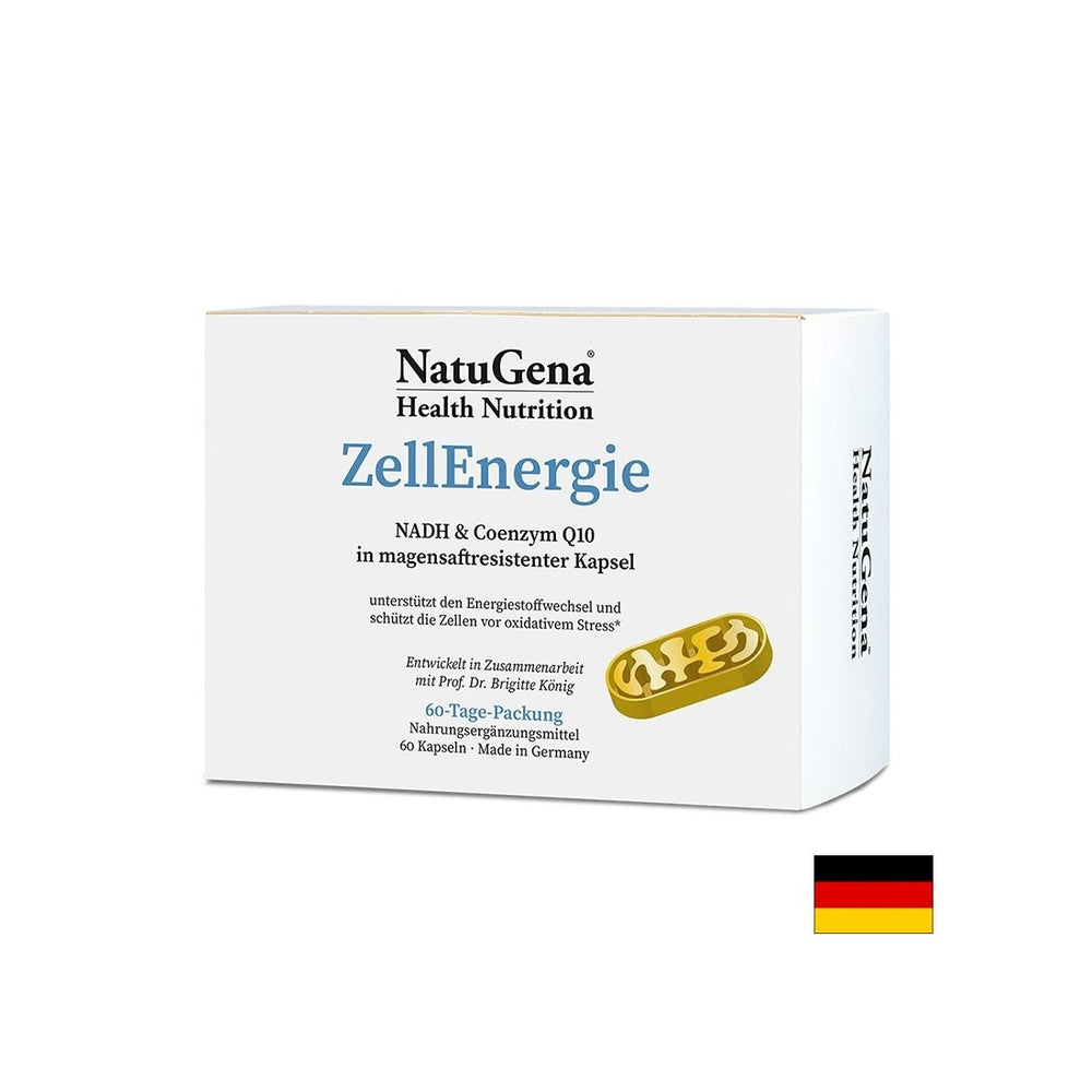 ZellEnergie - Cellular energy with NADH and coenzyme Q10, 60 capsules for 2 months of intake - Nutra Best Europe