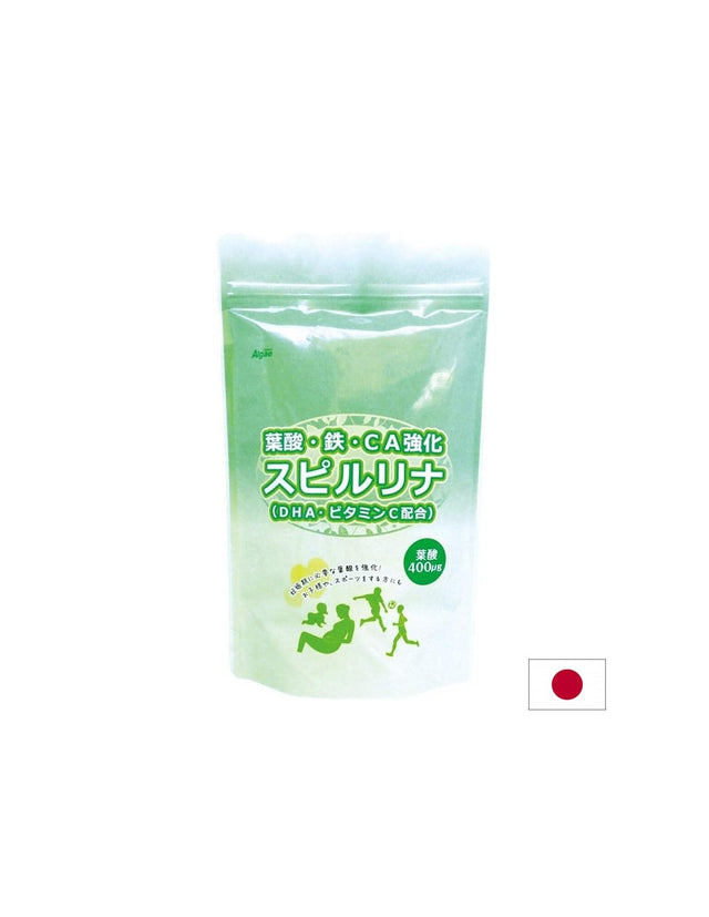 Japanese Spirulina + Omega-3, Folic Acid, Iron, Calcium - Women's Health, 1200 Tablets - Nutra Best Europe