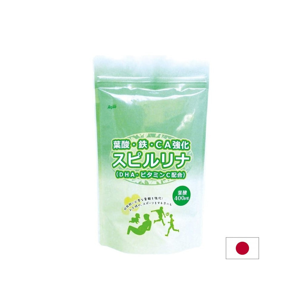 Japanese Spirulina + Omega-3, Folic Acid, Iron, Calcium - Women's Health, 1200 Tablets - Nutra Best Europe