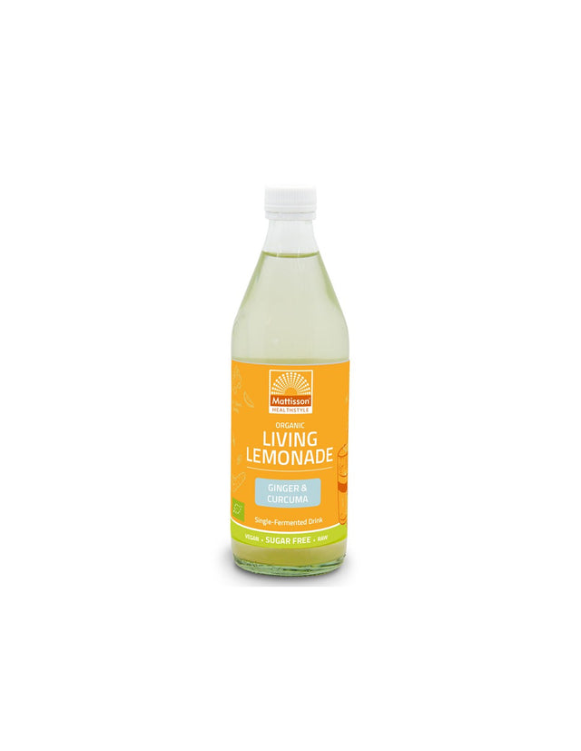 Live lemonade with ginger and turmeric BIO, 500 ml - Nutra Best Europe
