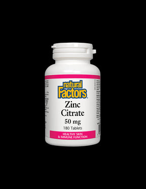 Zinc Citrate / Zinc (citrate) 50 mg x 180 tablets Natural Factors - Nutra Best Europe