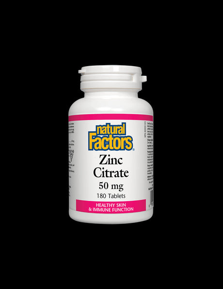 Zinc Citrate / Zinc (citrate) 50 mg x 180 tablets Natural Factors - Nutra Best Europe