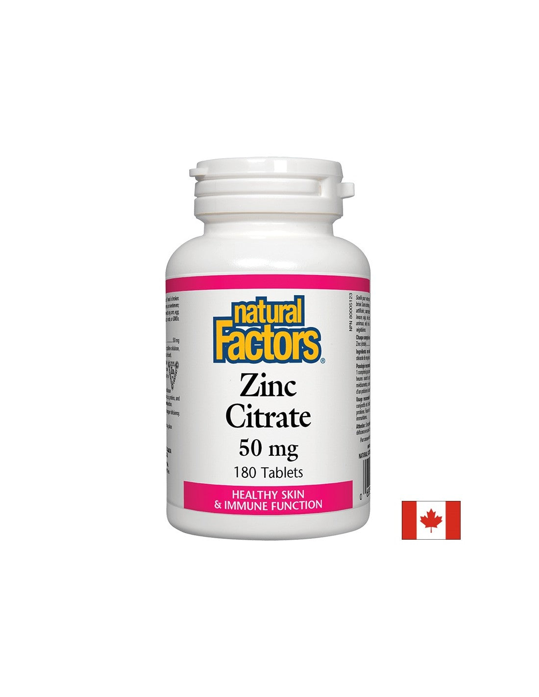 Zinc Citrate / Zinc (citrate) 50 mg x 180 tablets Natural Factors - Nutra Best Europe