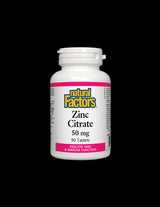 Zinc Citrate / Zinc (citrate) 50 mg x 90 tablets Natural Factors - Nutra Best Europe