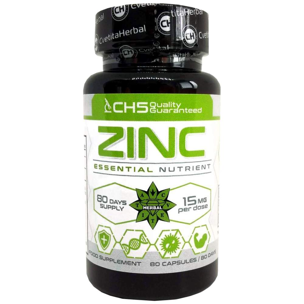 Zinc 15 mg - 80 capsules - Nutra Best Europe