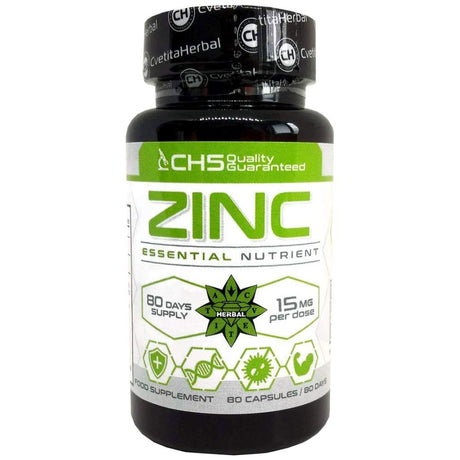 Zinc 15 mg - 80 capsules - Nutra Best Europe