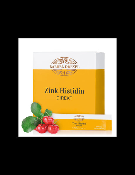 Zink Histidine DIREKT/ Zinc, histidine and vitamin C, 30 sachets x 2 gr / Orange and grapefruit flavor Bärbel Drexel - Nutra Best Europe
