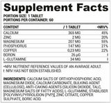 Ca/Zn/MG | Calcium Magnesium Zinc Formula - 60 Tablets - Nutra Best Europe